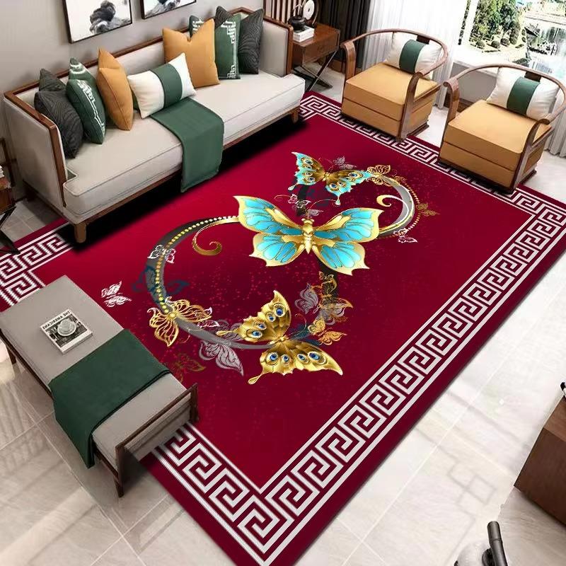 Ковер 1 шт., коврик для входа, дивана, журнального столика, ванной, нескользящий, для спальни, нескользящий, кристальный бархатный напольный коврик, украшение для дома