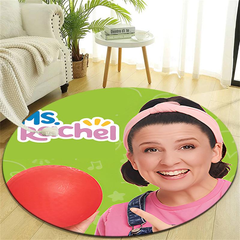1pc Ms Rachel4 Design Printed Area Round Carpet for Bedroom Living Room Home Decor Rugs Mat Non Slip Mat Rug for Bedside