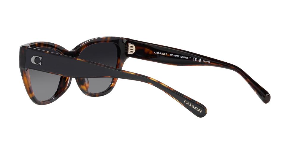 Sunglasses HC8370F CH660 TORTOISE GRADIENT POLAR Lens 56 [Coach] BLACK/DARK Frame/GREY