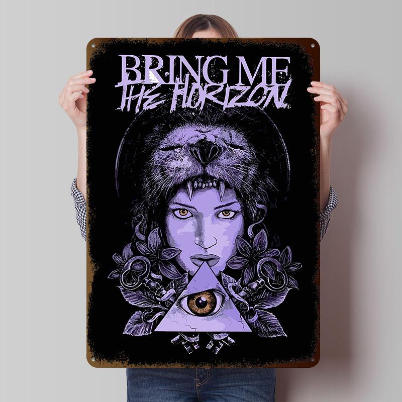 Bring Me The Horizon Арт-жестяные плакаты Настраиваемое настенное искусство Ретро Винтажные Металлические Знаки для Дома Комнаты Спальни Декорации