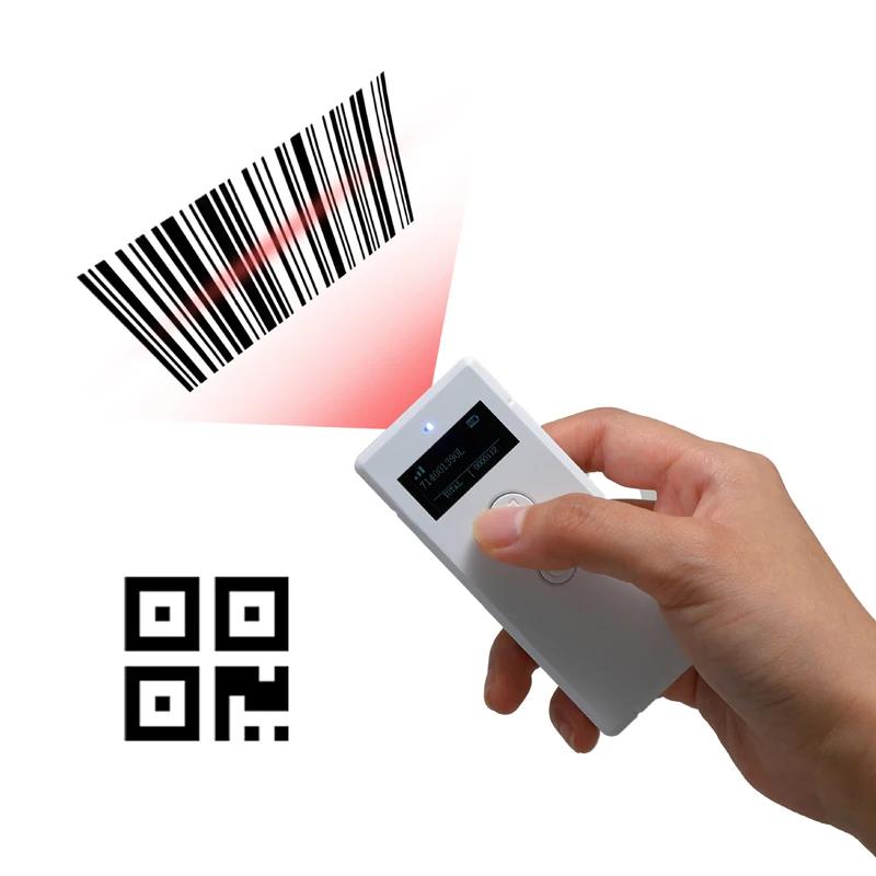 Портативный 2D сканер штрих-кодов 2,4 ГГц Беспроводной Bluetooth Ручной Мини 1D 2D QR-кодов С функцией хранения для Android IOS