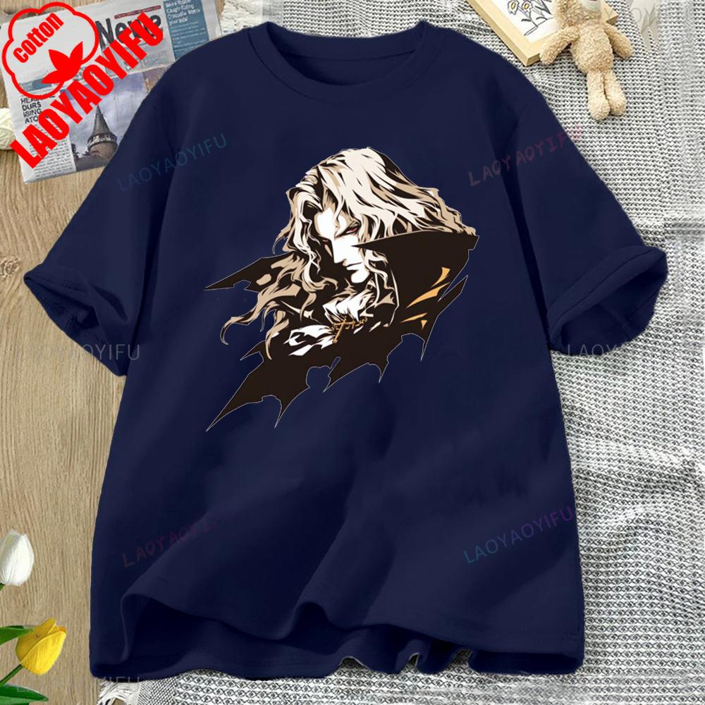 Castlevania Alucard Carmilla Printed T-shirt Tops Castlevania Alucard Street Fashion Hip Hop Casual Comfortable Personality