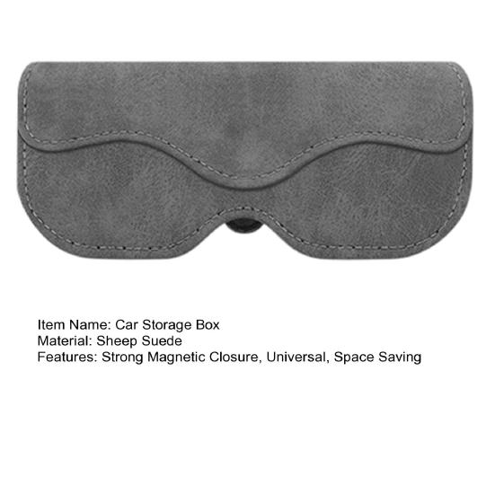Car Storage Box with Strong Magnetic Closure for Sunglasses And Glasses Soft Velvet Lining