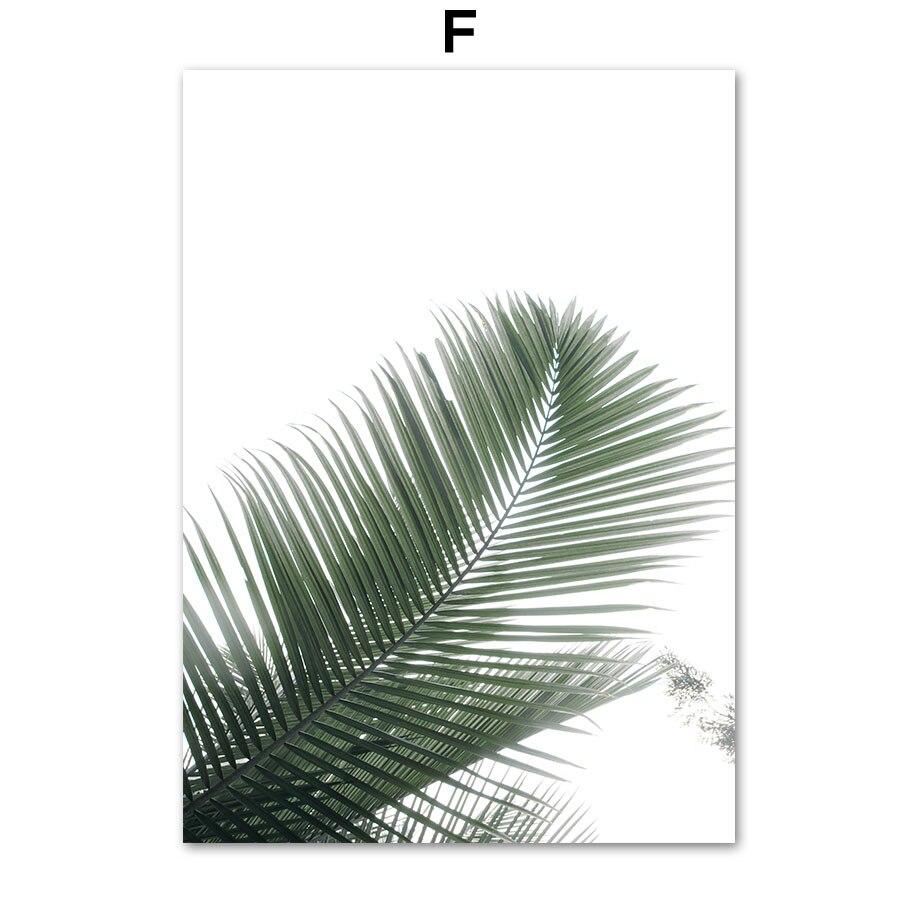 Тропическая монстера, пальма, абстрактная линия листьев, настенное искусство, холст, плакаты на скандинавскую тему, живопись и принты, настенные панно для декора гостиной