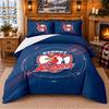 Printed 3Pcs Bedding Set Sydney Roosters Pattern Bed Sheet Pillowcase For Bedroom Decor
