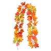 5.7FT Fall Maple Leaf Garland Artificial Autumn Foliage Garland Harvest Hanging Vine Garland Decoration with Sunflowers for Thanksgiving Fireplace