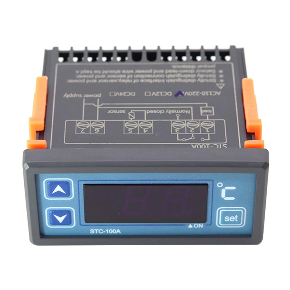 STC-100A Digital Temperature Controller AC220V Thermostat Intelligent Temperature Regulator Refrigeration Heating Thermostat