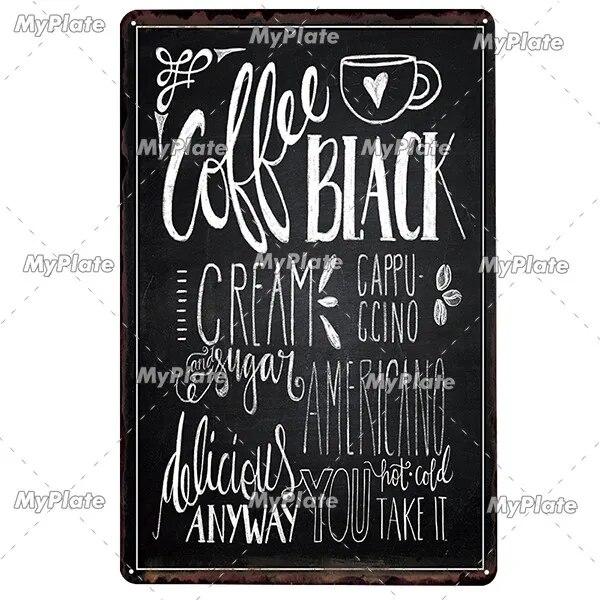 Coffee Word Vintage Metal Sign Tin Sign Vintage Cafe Decoration Plaque Home Wall Decor Bar Sign Home Decor Poster Drop Shipping