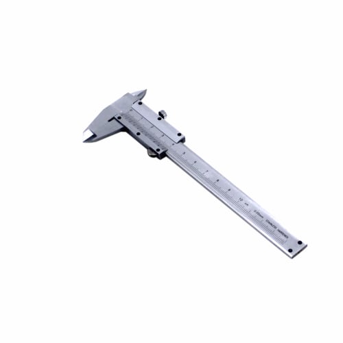 HFS (R) 100mm Vernier Caliper, Stainless Steel, Vernier Pocket Caliper for Measuring Outer and Inner Diameters and Steps