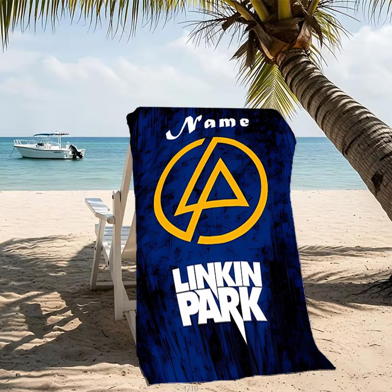 Customizable personalized beach towels Linkin Park themed designs.Suitable for the beach, yoga, sports;ideal as beach accessories