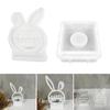 Happy Easter Candle Holder Molds with Base for DIY Craft Candle Holder Easter Decorations Gypsum Ornament