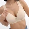 Breathable Plus Size Front Clasp Bra Wire Free Push Up Full Cup Wrapped Soft Bralette for Women