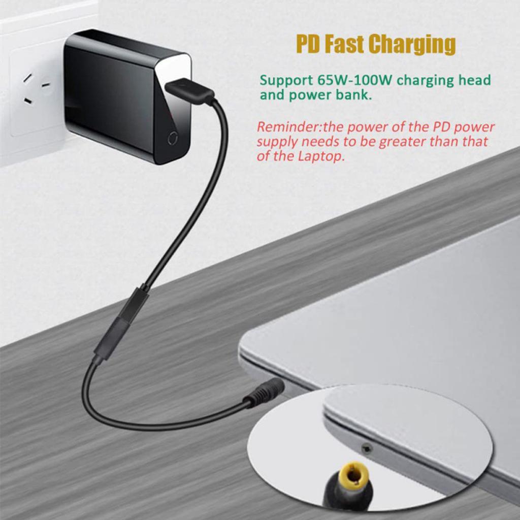 Кабель питания TypeC USB-C (мама) на DC5.5x2.5мм с поддержкой PD-зарядки, подходит для ноутбука 18-20В (5.5 2.5мм)