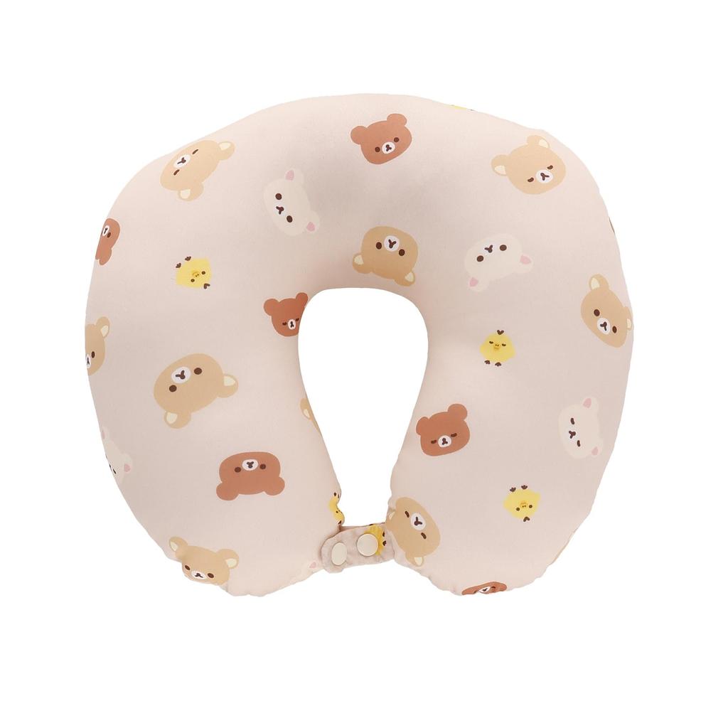 Marushin Rilakkuma Neck Relaxing with Rilakkuma 6465003100 Pillow, Mascot, 2-Way Cushion,