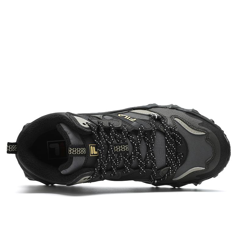 Fila Oakmont 2 Mid Удобные Универсальные Флисовые Повседневные Женские Кроссовки Черный Темно-зеленый F12W442111FBD