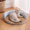 Летняя кошачья кровать, глубокий сон, теплая подушка для домашних животных, для маленьких кошек и собак с подушкой, уютное гнездо для кошек, коврик для будки, моющиеся кровати для домашних животных, товары