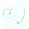 Превосходный TIFFANY&Co. Серьги-кольца «Открытое сердце», Средние, Серебро 925 пробы, Женские, Бывшие в употреблении