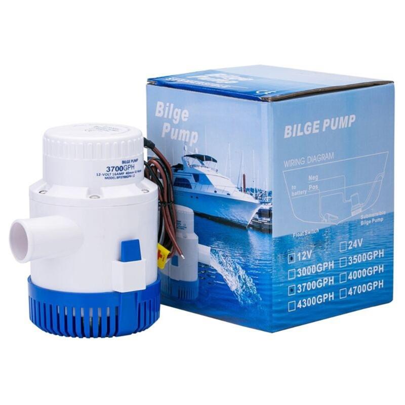 High Efficiency 24V Submersible Bilge Pump 3700GPH Non Automatic Water Pump For Marine Vessel Drainage Quiet Operation