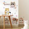 Мультфильм милые кошки наклейки на стену для детской комнаты украшения детской комнаты домашний декор ПВХ наклейки
