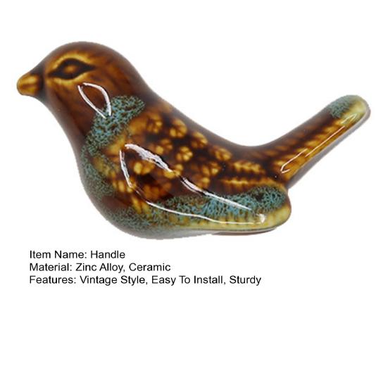 Ручка для шкафа в стиле ретро, ​​мини-гладкая, удобная ручка с винтом, украшение для мебели, керамическая ручка для ящика шкафа в форме леопарда, домашняя ручка