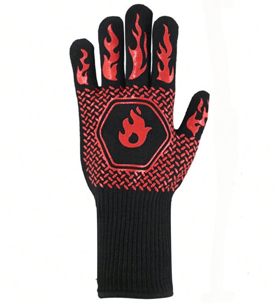 Перчатки для барбекю, устойчивые к высоким температурам, перчатки для гриля с теплоизоляцией, перчатки для духовки с защитой от ожогов для гриля на кухне