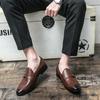Men's Plus Size Leather Shoes Classic Gentleman Style Party Outdoor Leisure Business Wedding Men's Office Slip On Black Shoes