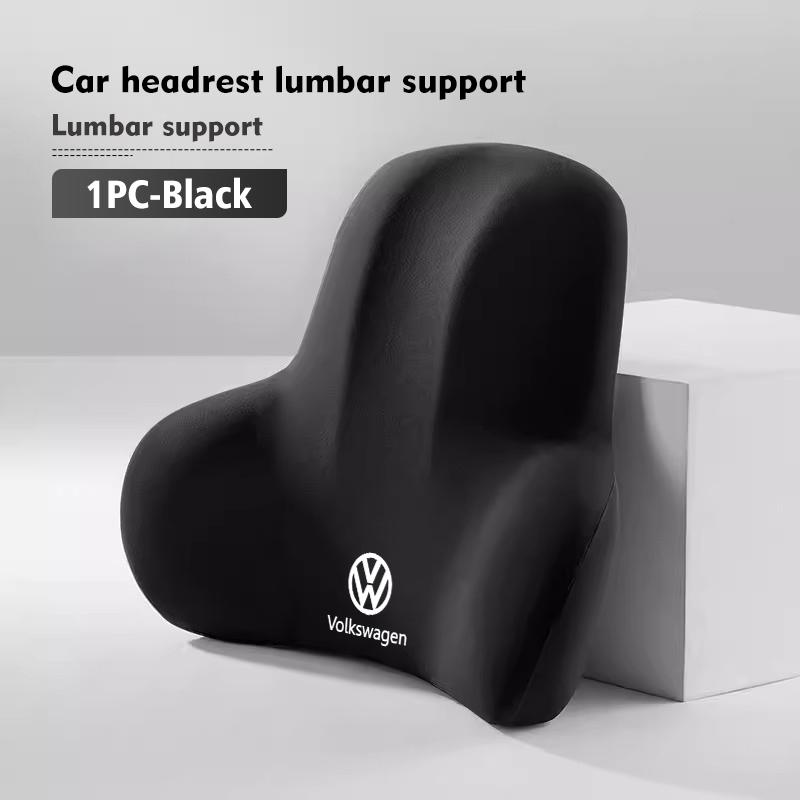 T28Emblems Car Headrest U-shaped Neck Pillow Lumbar Support Accessories For Volkswagen VW Scirocco Passat Polo B5 B6 B7 CC Tiguan S