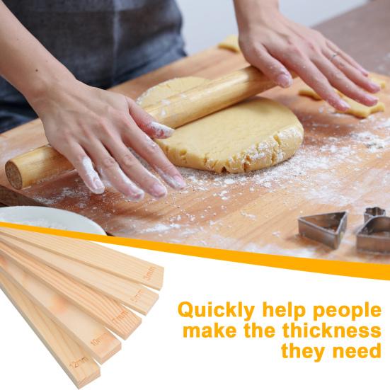 10 шт. Инструмент для обучения гончарному делу, направляющая палочка для раскатывания глины для полимерной глины, глубина, толщина, 5 размеров, палочка для раскатывания глины
