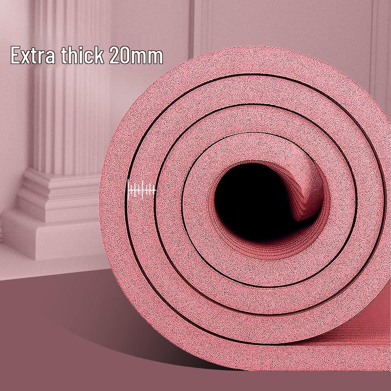 Утолщенный и Экстра-Большой Коврик для Йоги для Начинающих - Унисекс Коврик для Домашних Тренировок