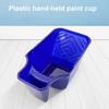 Paint Tray Ergonomic Paint Pot with Handle Mini Plastic Paint Tray Textured Deep Roller Frame for Painting