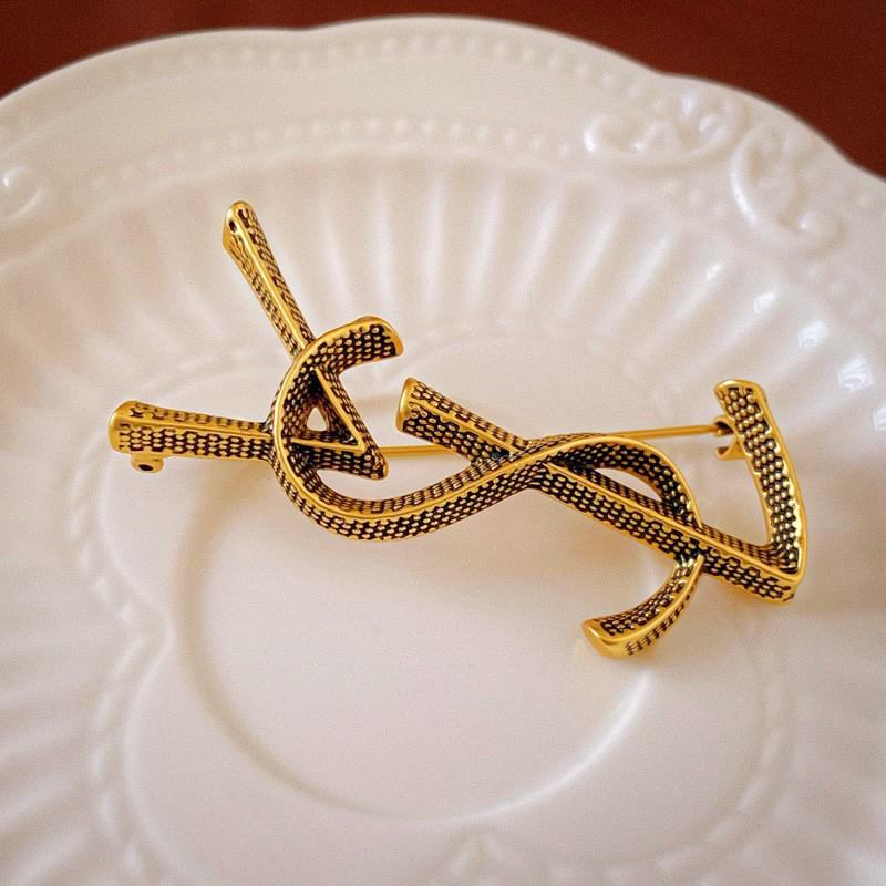Средневековая винтажная брошь с бриллиантовой буквой - ретро-роскошные украшения для женщин высокого класса