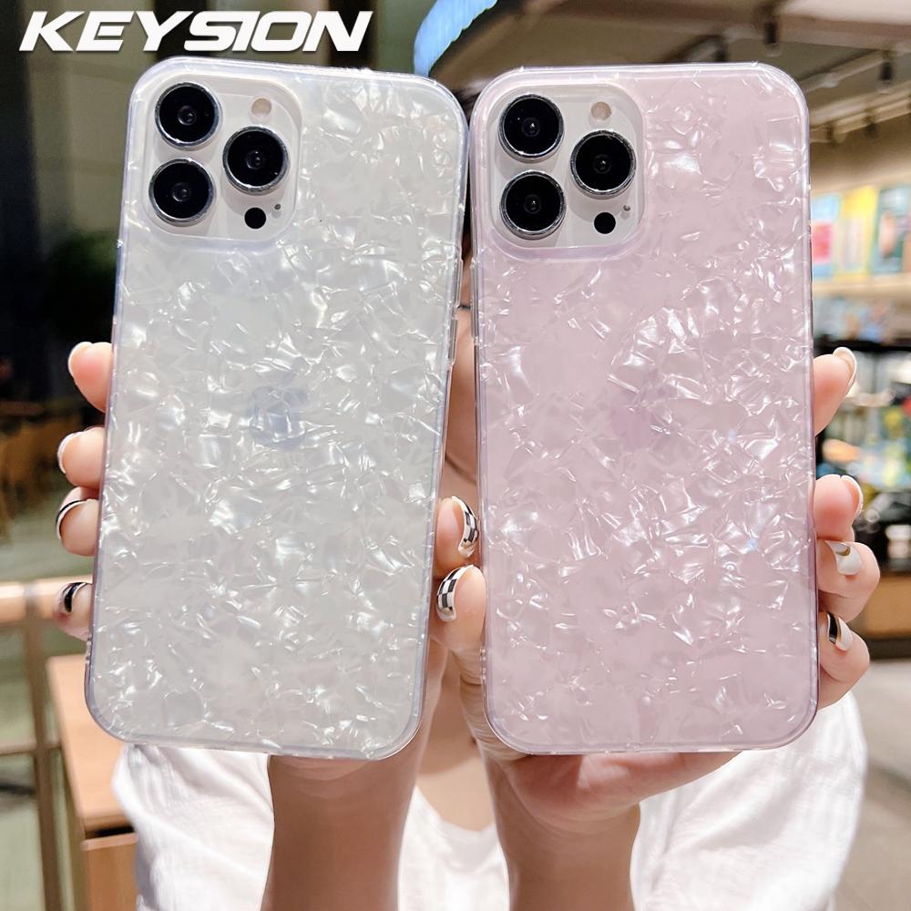 KEYSION Чехол с блестящим узором Diamond Shell для iPhone 12 11 Pro Max, женский противоударный чехол для iPhone SE 3 2020 XS Max XR