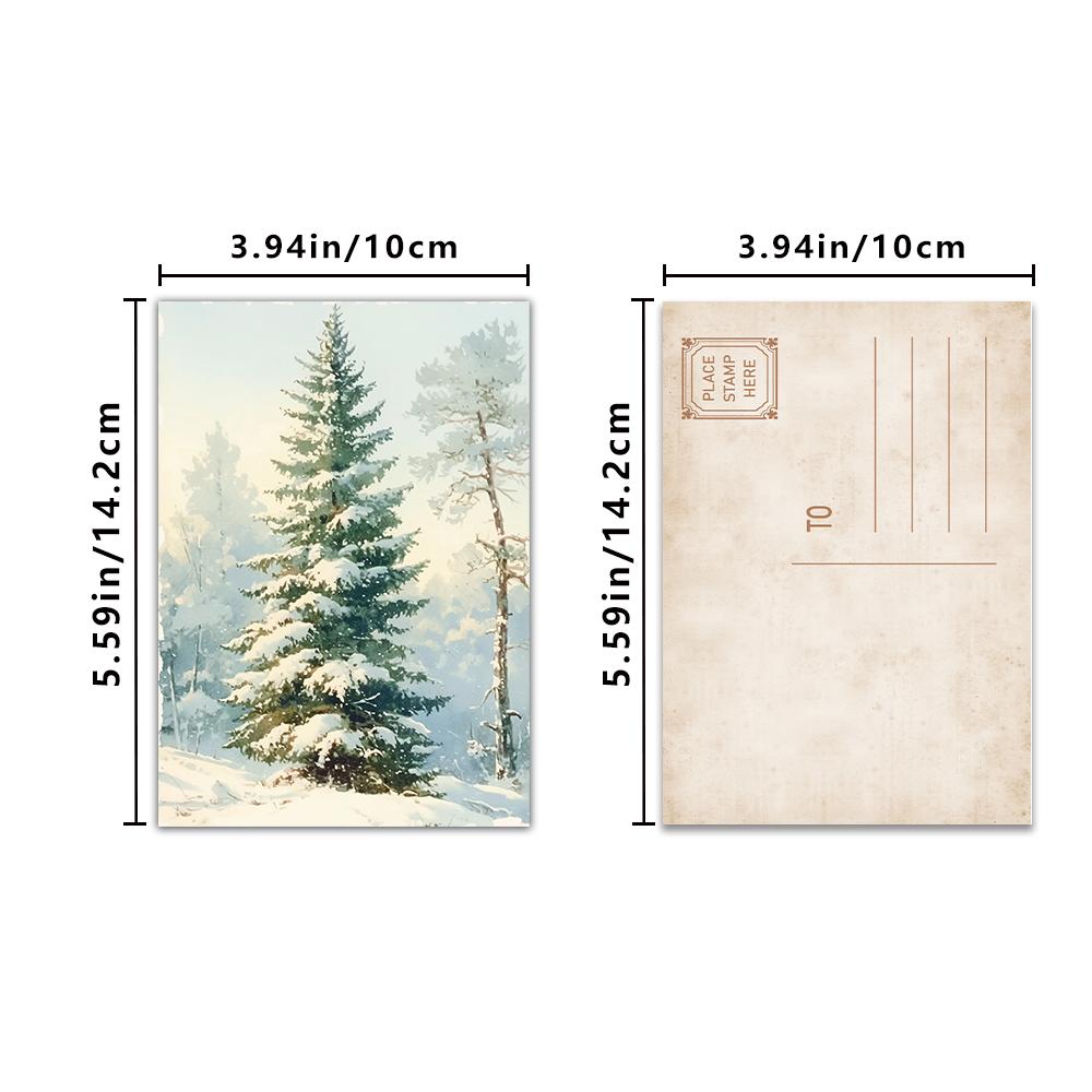 32pcs, Vintage Christmas Postcards, Christmas, Birthday/Anniversary Gifts, Collectibles, Perfect for Gifting, Mail-Ready.