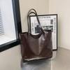 Retro Soft Leather Tote Bag Women's Large Capacity 2025 Spring High-end Women's Bag Simple Work Commuter Shoulder Bag