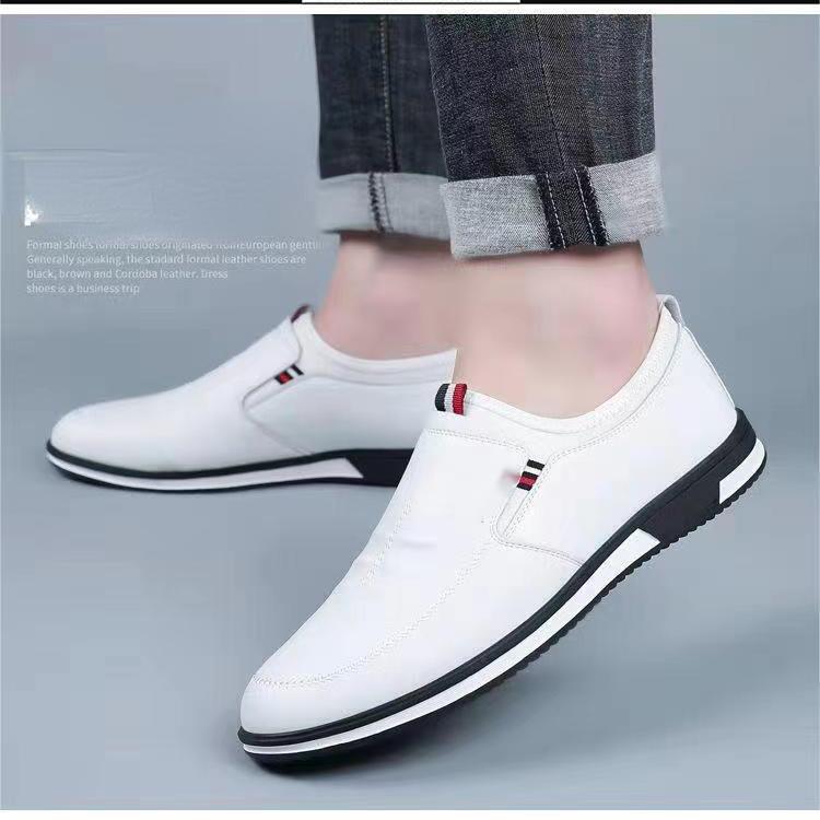 Новые мужские повседневные кожаные туфли, кожаные туфли, деловые дышащие модельные туфли с мягкой подошвой