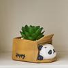 Cute Panda Head Shaped Planter Mold Flowerpots Molds Silicone Concrete Mould Hand-Making Supplies for Flowerpot Crafting