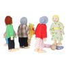 Wooden Dollhouse People for Kids Movable Cultivate Imagination Doll House Dolls Family for