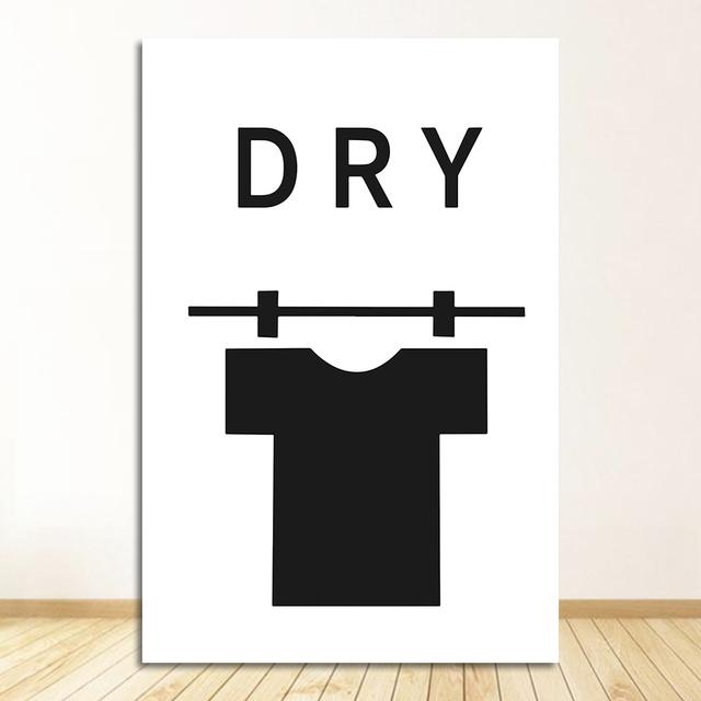 Вывеска с цитатой, настенная живопись на холсте, плакаты на скандинавскую тему и принты, настенные панно для декора ванной комнаты, стирка, сушка, складка, гладильная стирка, забавная