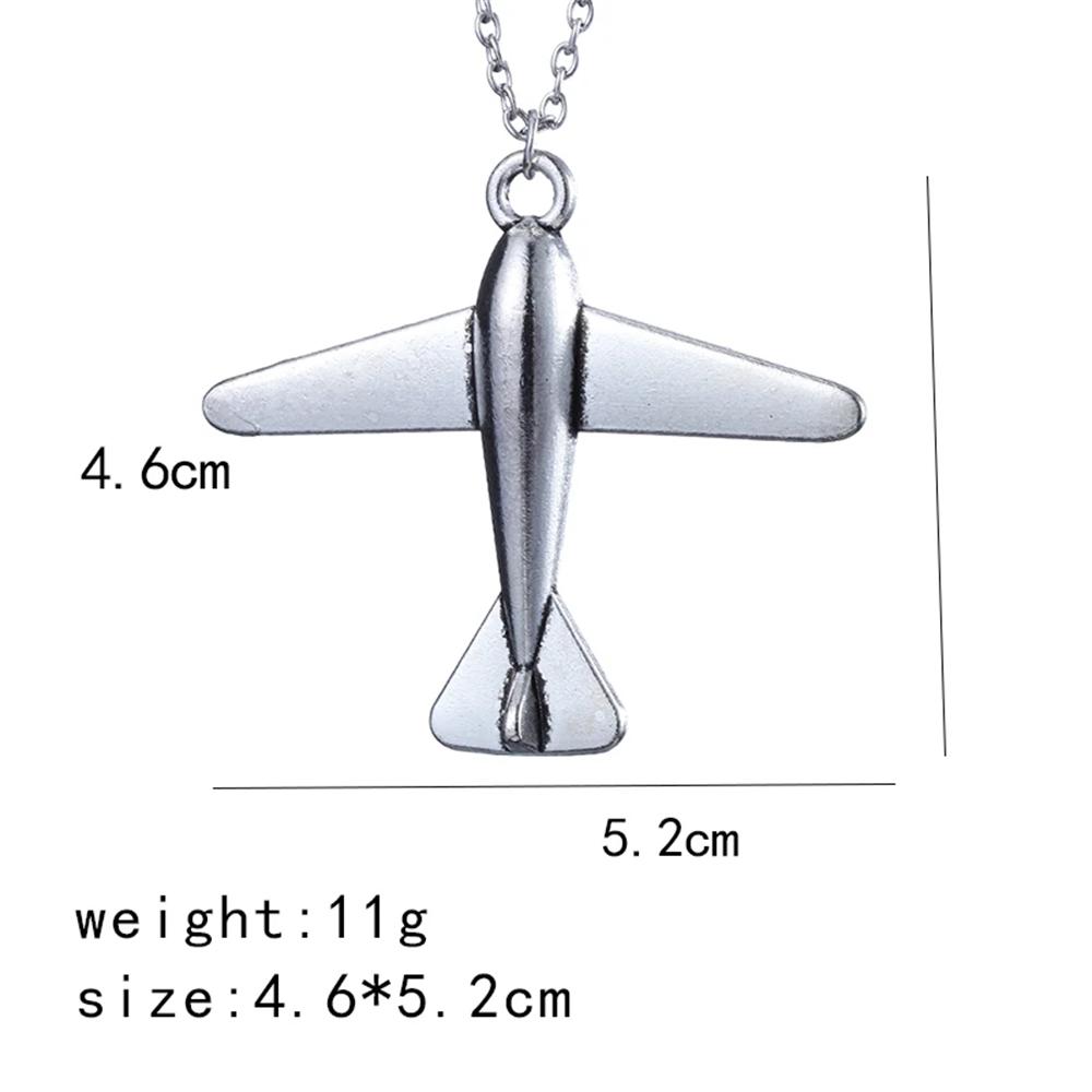 Fashion Vintage Charm Plane Necklace Airplane Pendant For Men And Women Jewelry Gifts