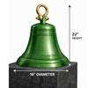 Большой алюминиевый подвесной колокольчик 16 дюймов – Высота 22” | Громкий чистый звон | Декоративное использование и для храмов