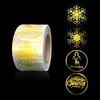 Christmas Gold Hot Stamping Transparent Round Self-Adhesive Stickers for Gift Packaging