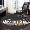 1 шт. Круглый коврик Maroon 5 для офиса - Идеально подходит для декора офиса или кабинета, Можно стирать в машине, Нескользящая основа, Декоративный коврик для пола