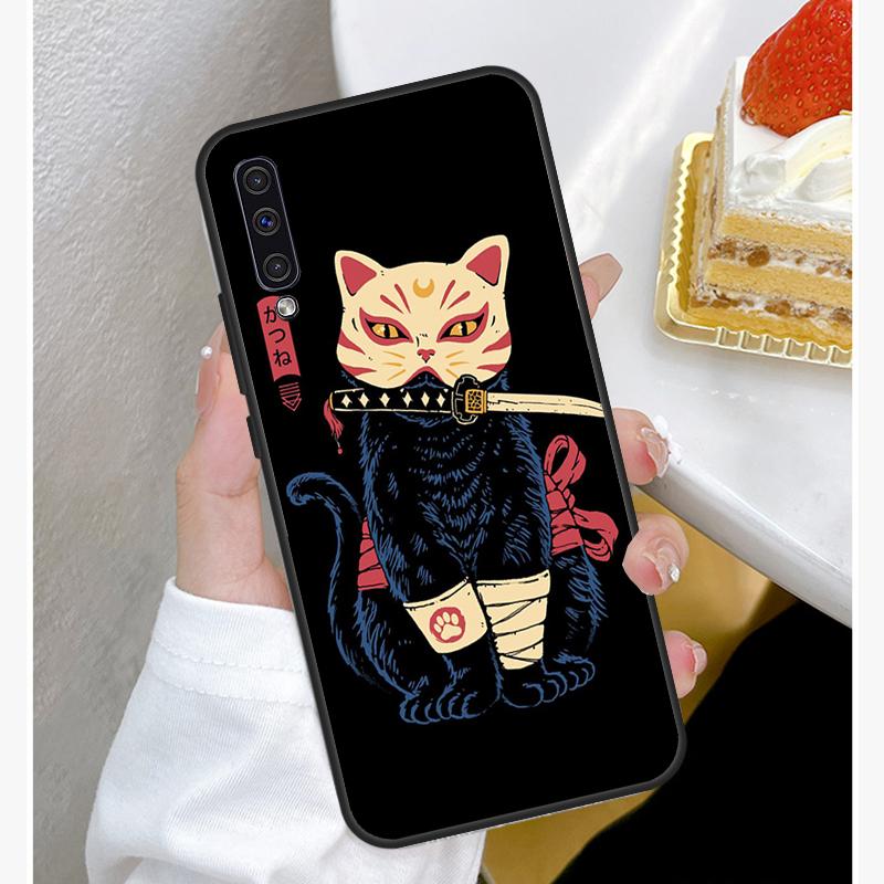 Чехол для телефона в японском стиле Ukiyo-e Cat Art для Samsung Galaxy A50 A70 A02S A20S A21S A52S A12 A32 A52 A72 A51 A71