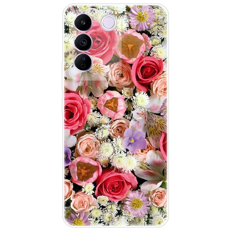 For Vivo V27e V 27e Case Soft Silicone Back Cover Cartoon Phone Case Diversification