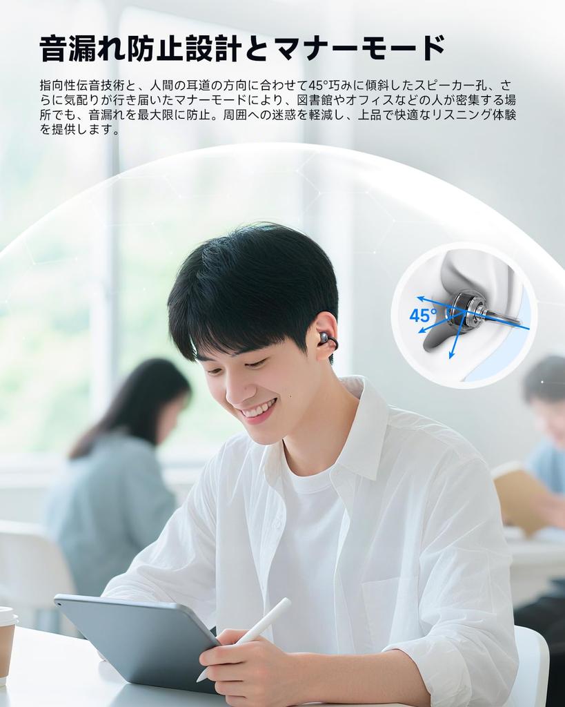 [VGP 2025 Summer Gold Award Winner] EarFun Clip Ear Cuff Earphones, Bluetooth 6.0, LDAC Compatible, Comfortable and Stable Ear Clip-on Fit, No Ear