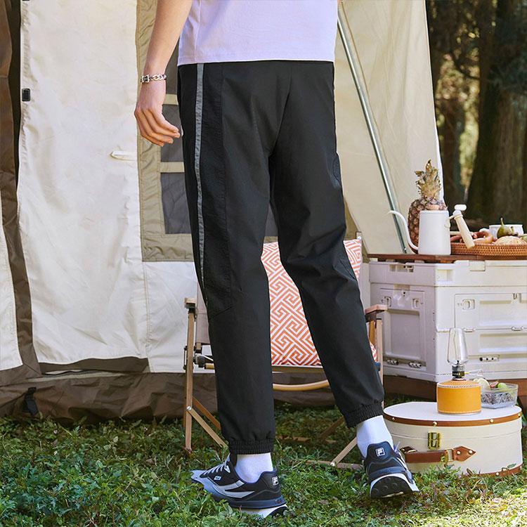 Fila Casual Knitted Sports Long Pants Men Bottoms Black F11M229607FBK