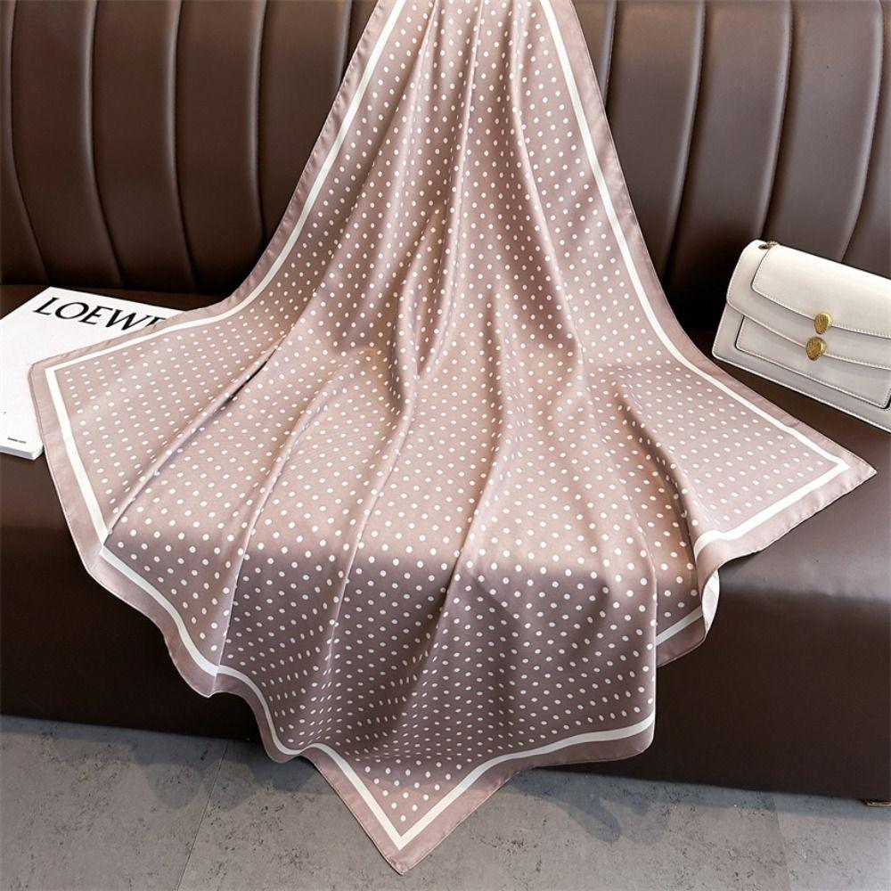 Spring Dot Print Silk Scarf New Design Women Shawl Simple Women's Scarf Bandana