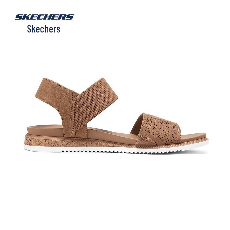 Skechers Женские повседневные сандалии на танкетке с амортизацией