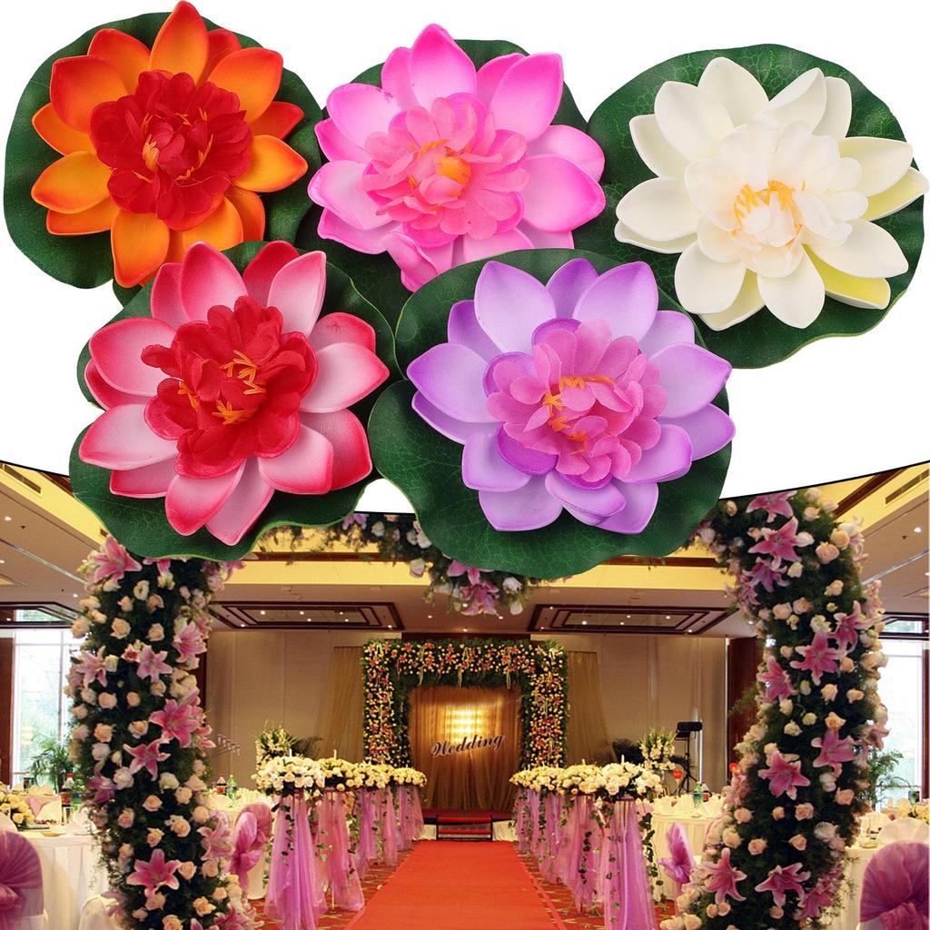 Декор Цветочный пруд 5 шт. Аквариумное растение 5 шт. Плавающие растения 5* Водный сад