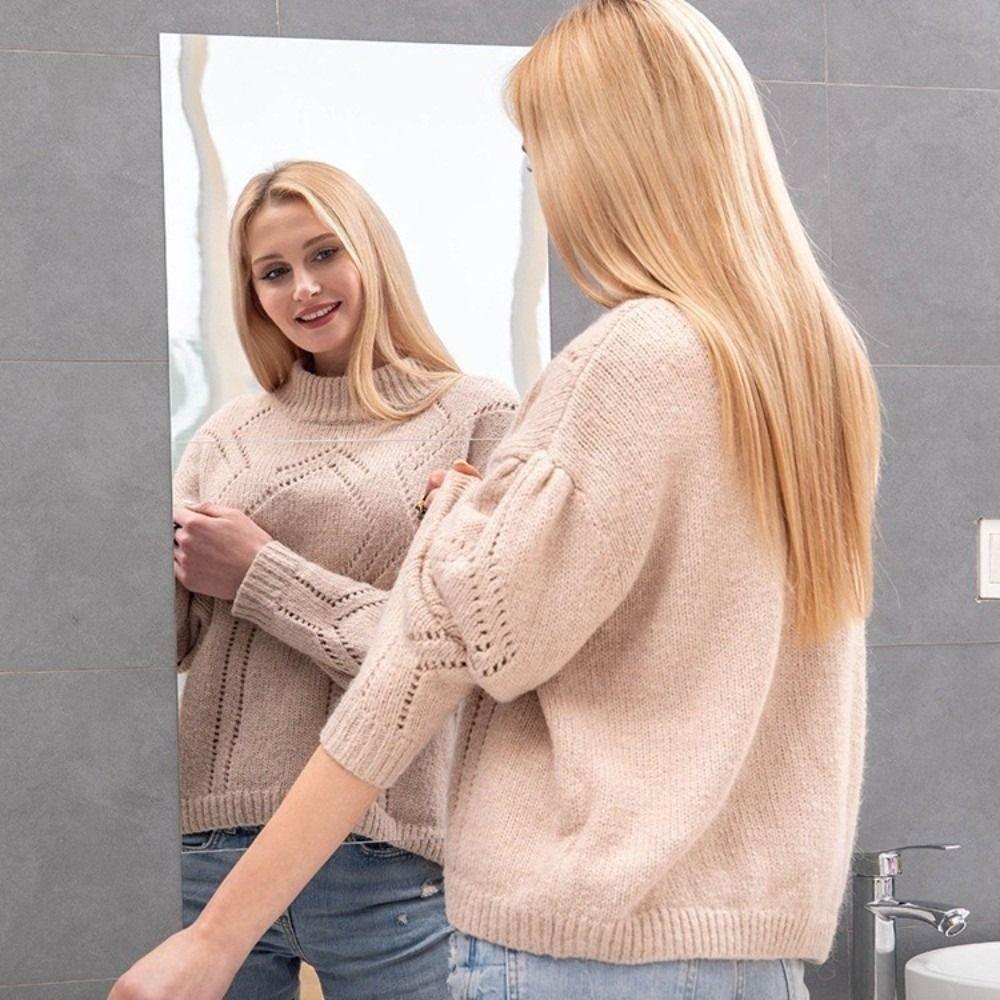 Shatterproof Mirror Sheet Silver Makeup Mirror New Non Glass Mirror Stickers Background Decor